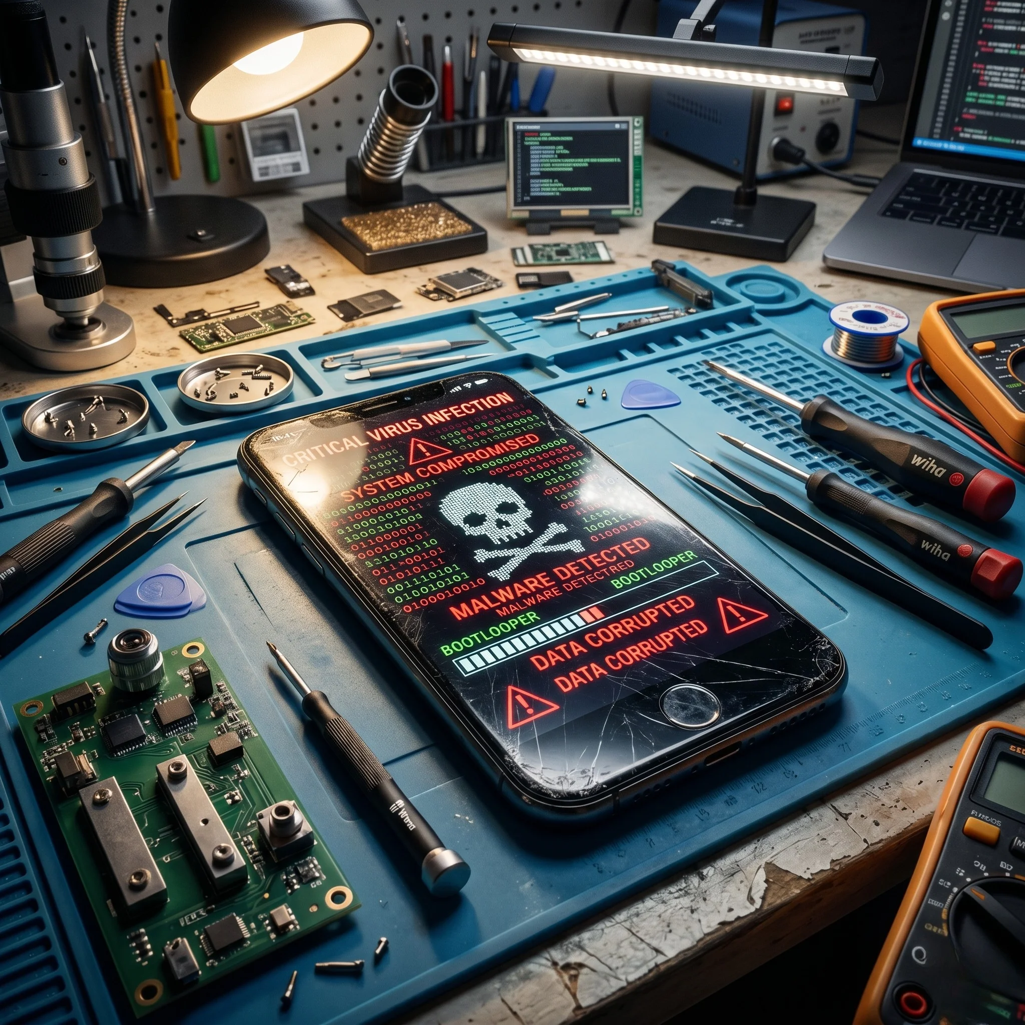 Limpieza de virus de móvil en Salt y Girona